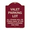 Signmission Valet Parking All Others Towed Away Car Owners Expense & Risk Alum Sign, 18" L, 24" H, BU-1824-22762 A-DES-BU-1824-22762 - alternate 1